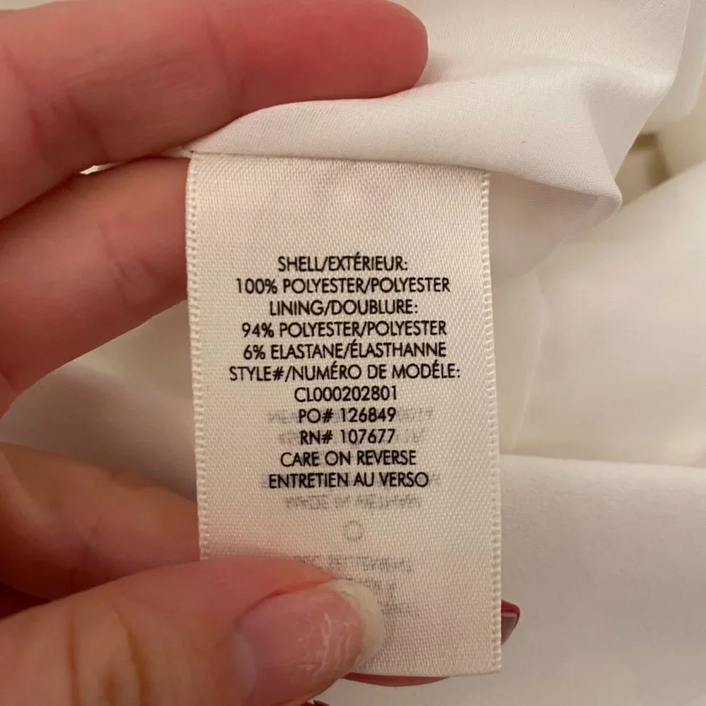 NWT Alice + Olivia Kyrie White Tuxedo Skort Romper - Size 2 - Picture 12 of 13